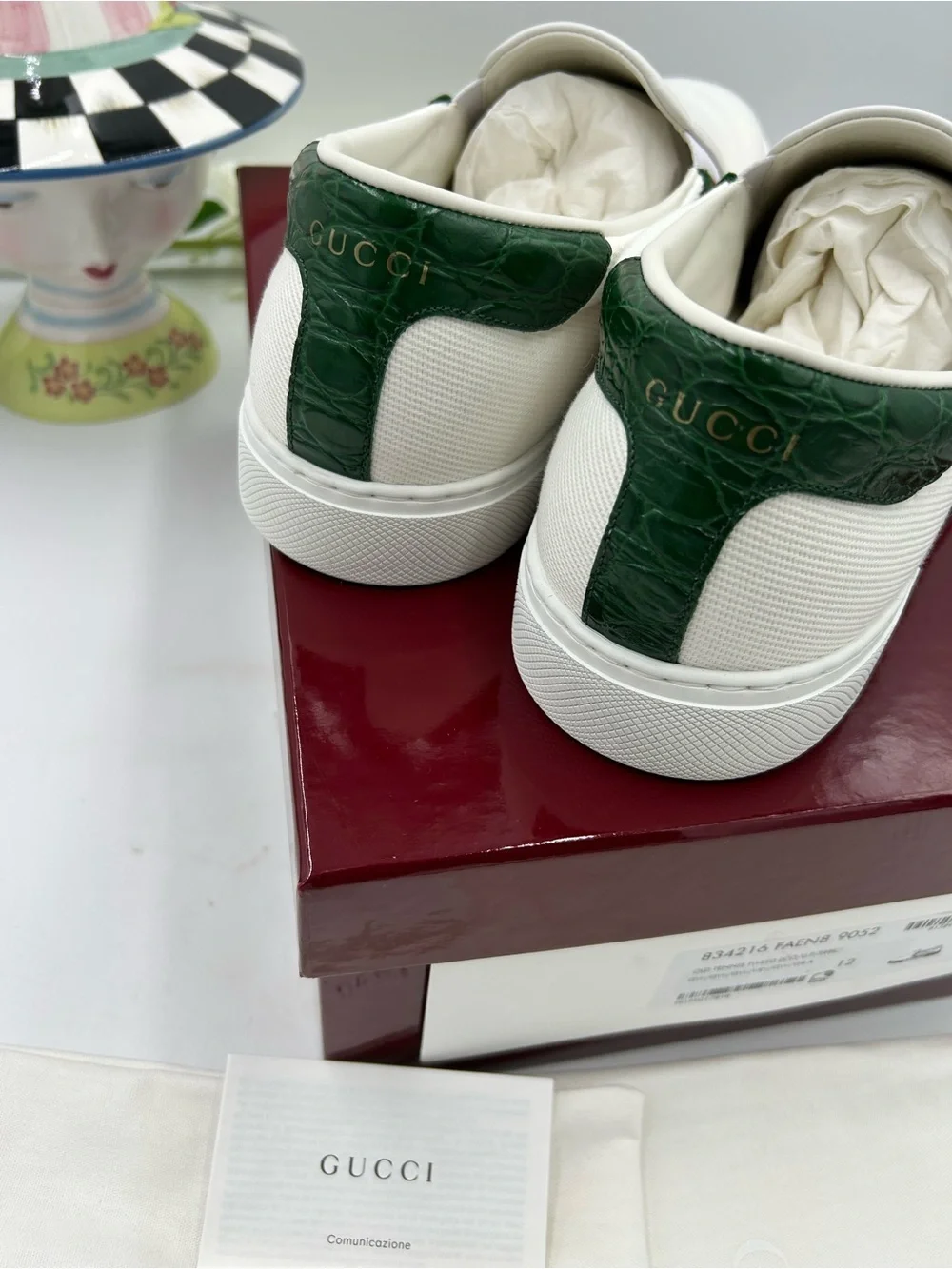 Men's Gucci ace slip on sneaker size 12 fits 13 US made in Italy